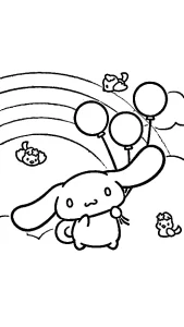 coloriage Cinnamoroll pour enfant de 6 ans