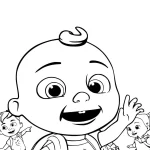 coloriage Cocomelon pour enfants a imprimer gratuit