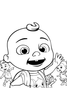 coloriage Cocomelon pour enfants a imprimer gratuit