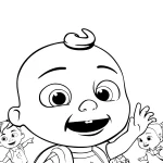 coloriage Cocomelon pour enfant de 5 ans