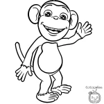 coloriage Cocomelon à imprimer pour enfant de 2 ans