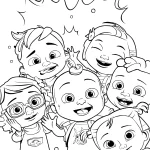 coloriage Cocomelon à imprimer gratuit