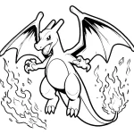 coloriage Dracaufeu gratuit à imprimer