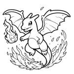 coloriage Dracaufeu à imprimer pdf gratuit