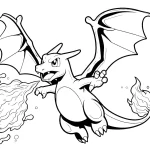 coloriage Dracaufeu à imprimer pdf gratuit