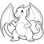 coloriage Dracaufeu pour enfant de 8 ans