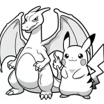 coloriage Dracaufeu à imprimer pour enfant de 3 ans