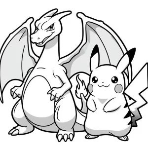 coloriage Dracaufeu à imprimer pour enfant de 3 ans