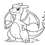 coloriage Dracaufeu à imprimer gratuitement