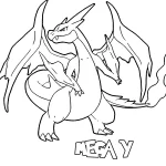 coloriage Dracaufeu a dessiner en ligne