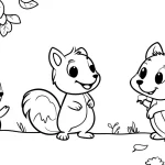 coloriage Écureuil à imprimer pour enfant de 7 ans