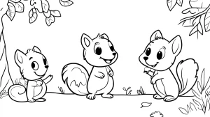 coloriage Écureuil à imprimer pour enfant de 7 ans