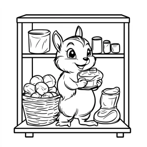 coloriage Écureuil à imprimer pour enfant de 8 ans