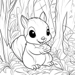 coloriage Écureuil à imprimer gratuitement