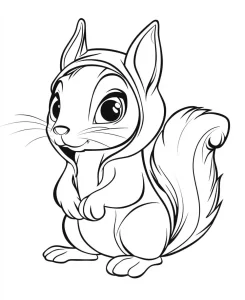 coloriage Écureuil a imprimer gratuit