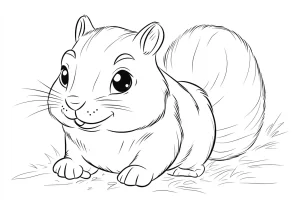 coloriage Écureuil à imprimer pour enfant de 4 ans
