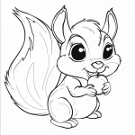 coloriage Écureuil pour enfant de 7 ans