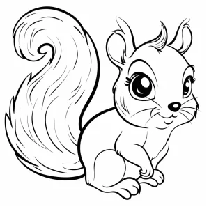 coloriage Écureuil pour enfant gratuit