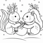imprimer coloriage Écureuil gratuit
