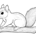 coloriage Écureuil a imprimer gratuitement