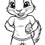 coloriage Écureuil pour enfant de 8 ans