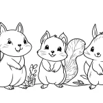 coloriage Écureuil à imprimer pour enfant de 4 ans