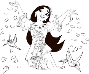 coloriage Encanto a imprimer pour enfant de 4 ans