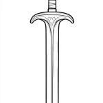 coloriage Épée à imprimer pour enfants