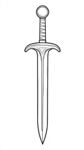 coloriage Épée à imprimer pour enfants