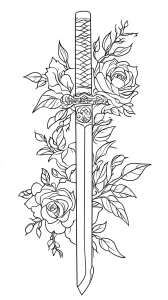 coloriage Épée pour enfant de à imprimer