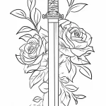 coloriage Épée à imprimer gratuitement pdf