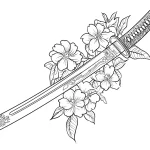coloriage Épée pour enfant de 7 ans