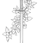 coloriage Épée pour enfants