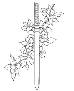 coloriage Épée pour enfants