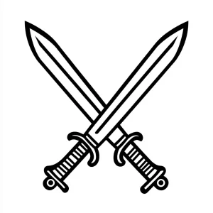 coloriage Épée pour enfants à imprimer