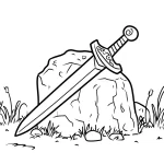 coloriage Épée et dessins