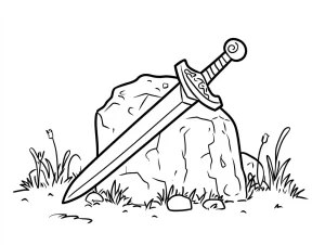 coloriage Épée et dessins