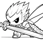 coloriage Épée gratuit