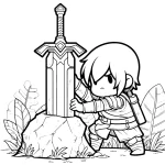 coloriage Épée d