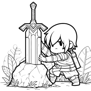 coloriage Épée d