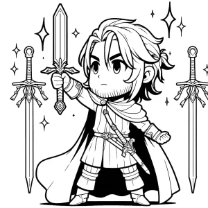 coloriage Épée à imprimer gratuitement pdf