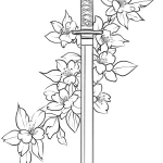 coloriage Épée a telecharger