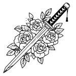 image pour coloriage Épée enfant