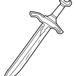 télécharger coloriage Épée gratuit