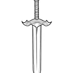 coloriage Épée et decoupage a imprimer gratuit
