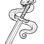 coloriage Épée pour enfant de à imprimer
