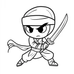 coloriage Épée à imprimer pour enfant de 6 ans