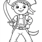 coloriage Épée pour primaire