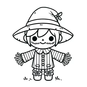 imprimer coloriage Épouvantail gratuit