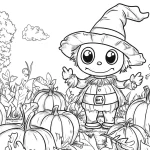 coloriage Épouvantail d